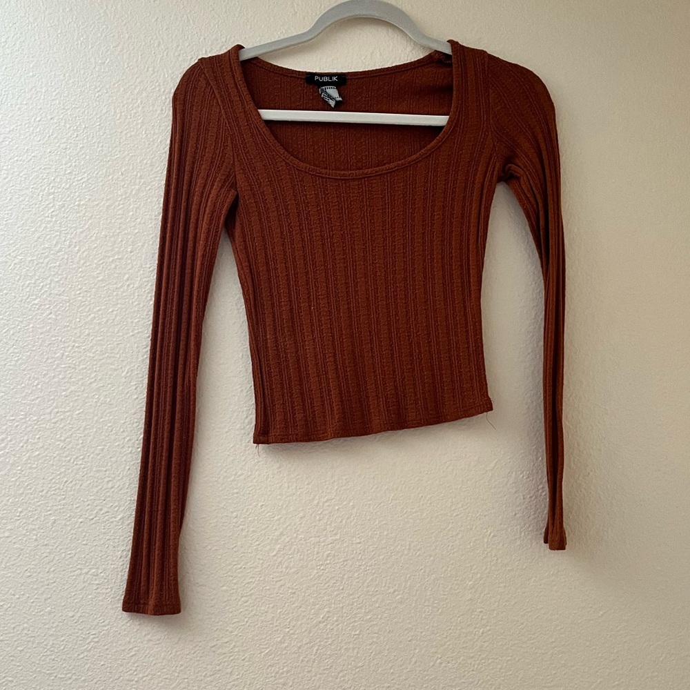 Forever 21 long sleeve rust top